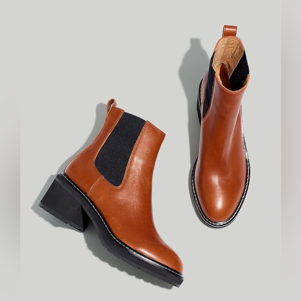 Madewell Carina Platform Chelsea Boot, Dried Maple